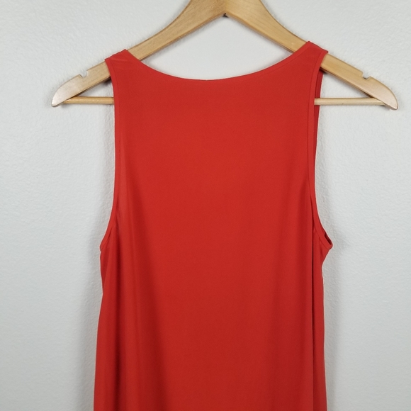 Everlane The Silk Dress Tank in Red Persimmon Summer Minimalist Size Small NWOT - Picture 8 of 12